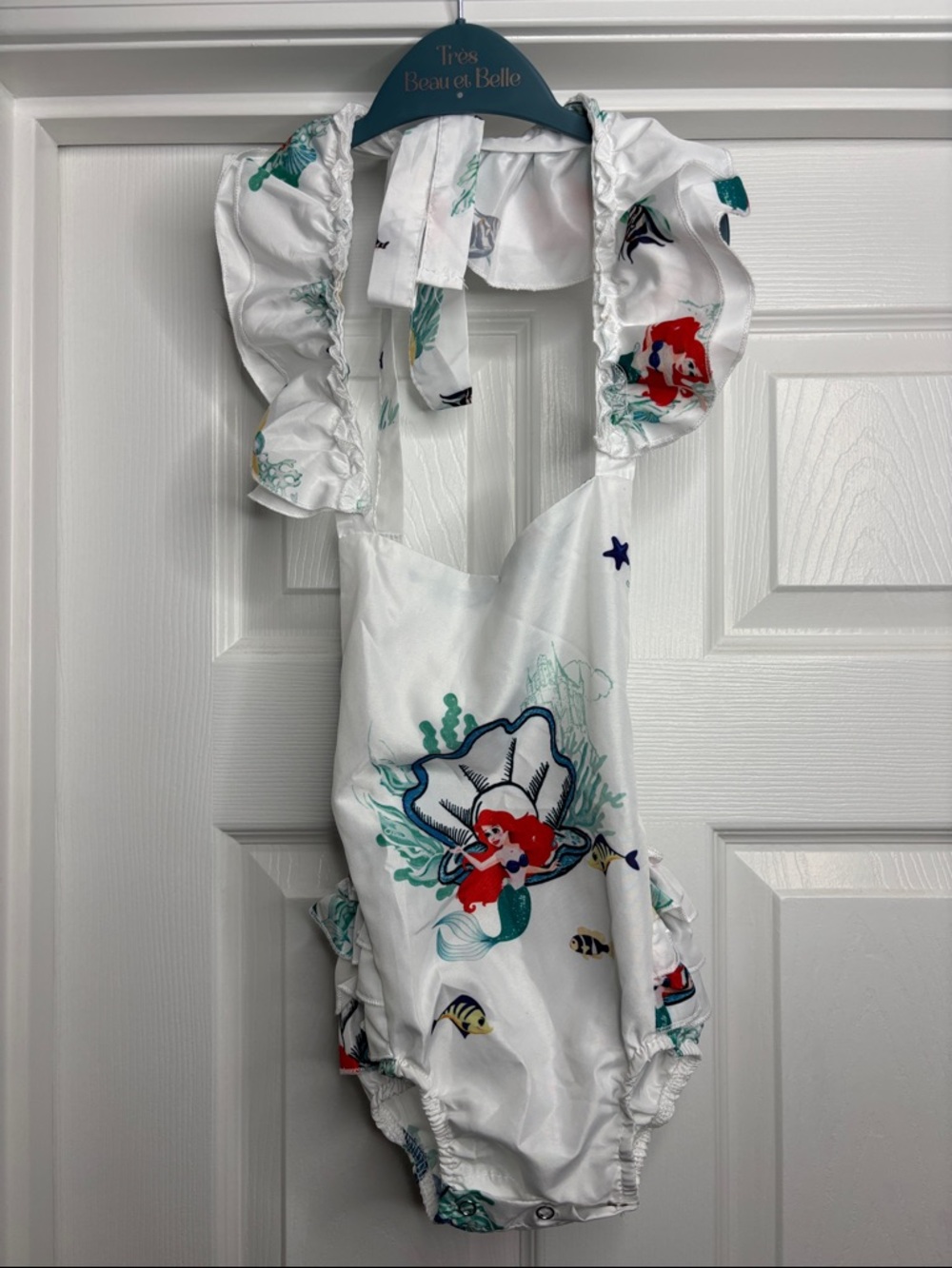 White Ariel Mermaid One-Piece Baby Romper